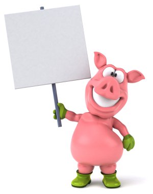 Eğlenceli çizgi film domuz