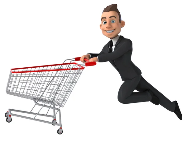 Fun cartoon businessman — Stock Photo, Image