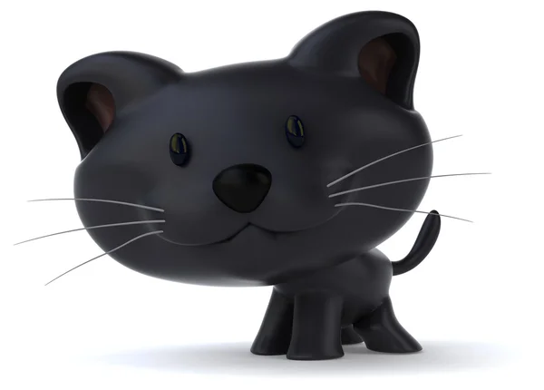 Fun cartoon black cat — Stock Photo, Image