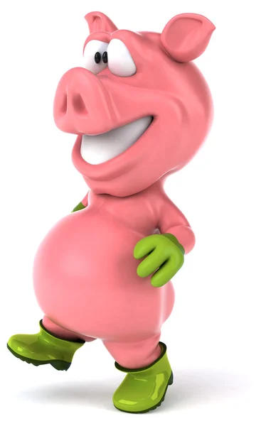 Divertido cerdo de dibujos animados — Foto de Stock