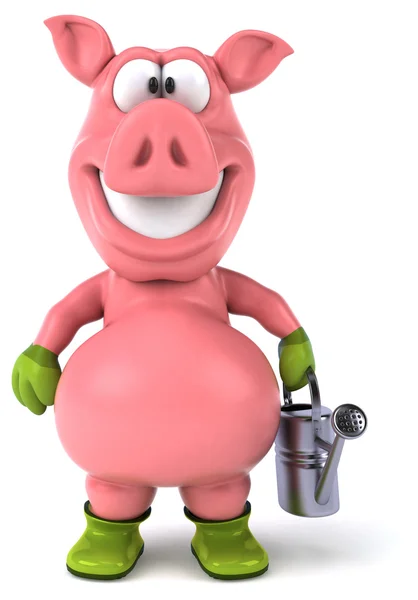 Fun cartoon pig — Stock Photo, Image