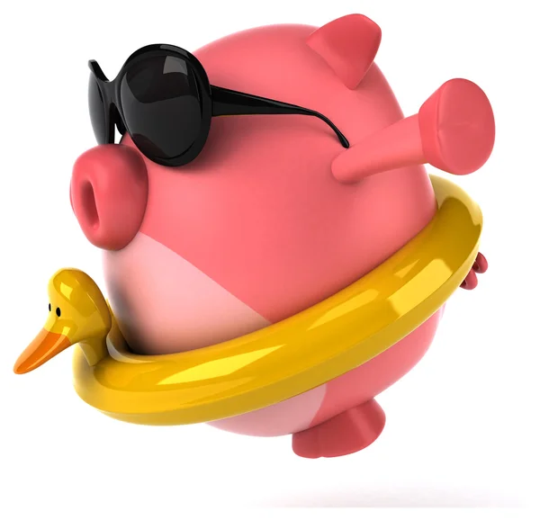 Кумедний мультфільм свиня — стокове фото