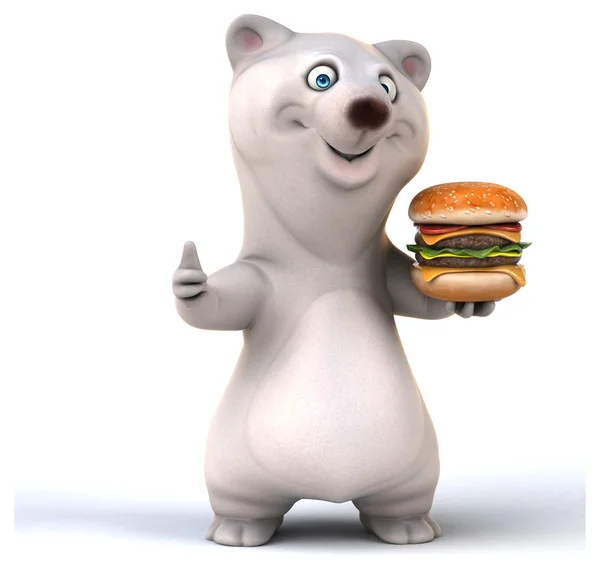 Divertente orso cartone animato — Foto Stock
