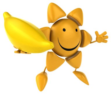 Muz ile eğlenceli çizgi film güneş