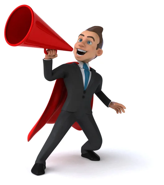 Cartoon Super businessman — Stock Photo, Image