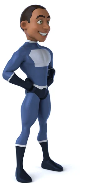 Cartoon Black superhero — Stock Photo, Image