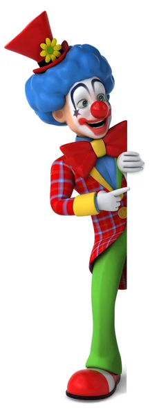 Fun cartoon clown — Stock Photo, Image