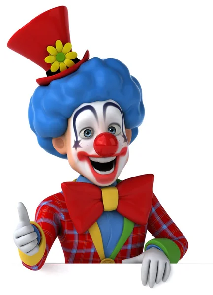 Leuke cartoon clown — Stockfoto