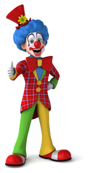 Divertente clown cartone animato — Foto Stock