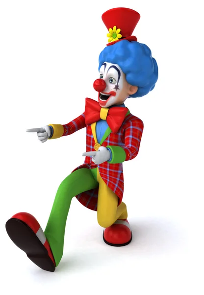 Divertente clown cartone animato — Foto Stock