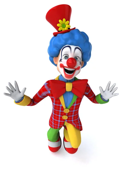 Divertente clown cartone animato — Foto Stock