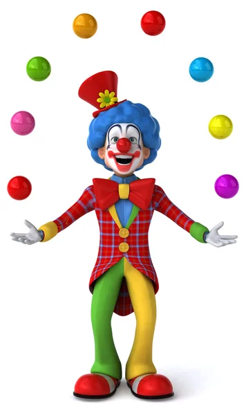 Fun cartoon clown — Stock Photo, Image