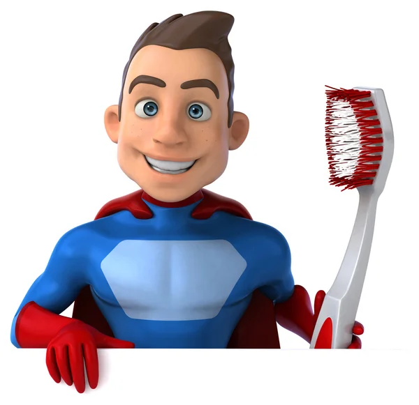 Fun cartoon superhero — Stock Photo, Image