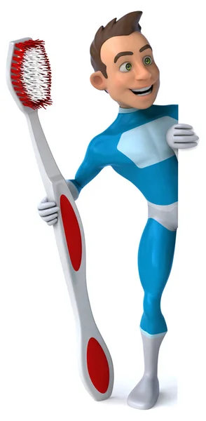 Fun cartoon superhero — Stock Photo, Image