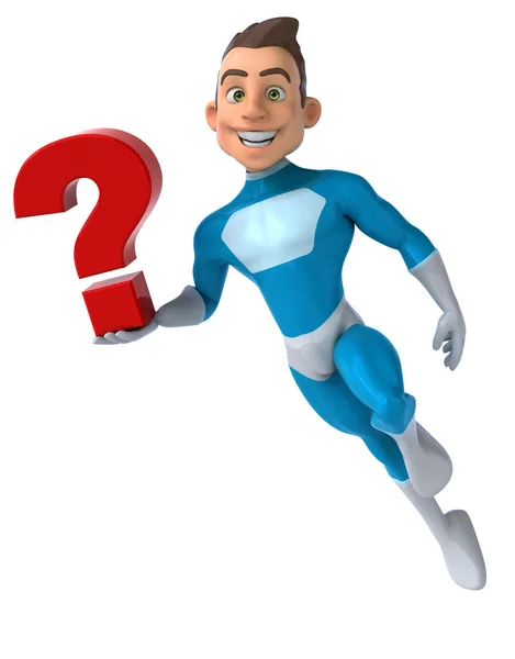 Fun cartoon superhero — Stock Photo, Image