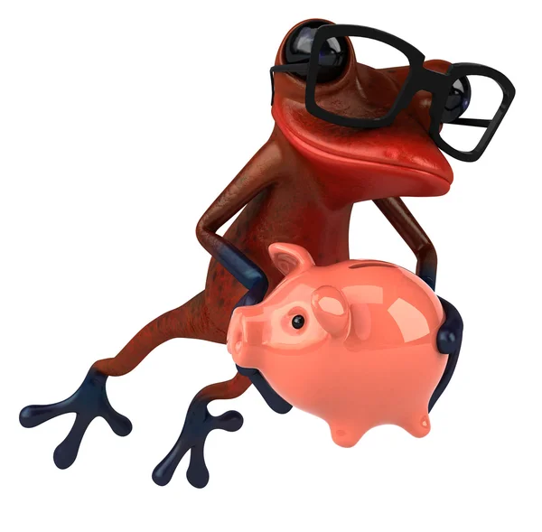 Fun мультфільму жаба — стокове фото