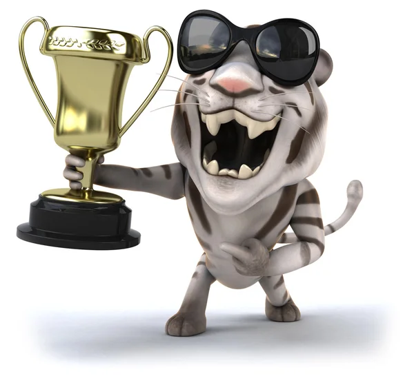 Funny cartoon tiger — Stock Photo, Image