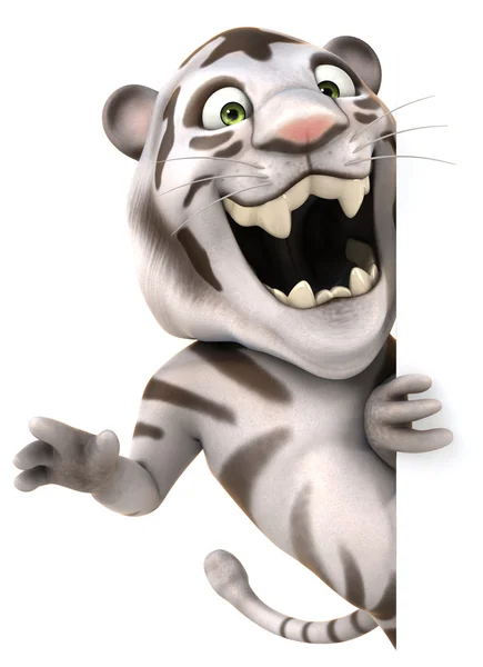 Fun cartoon tiger — Stock Photo, Image