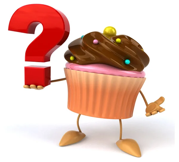 Grappige cartoon Cupcake — Stockfoto