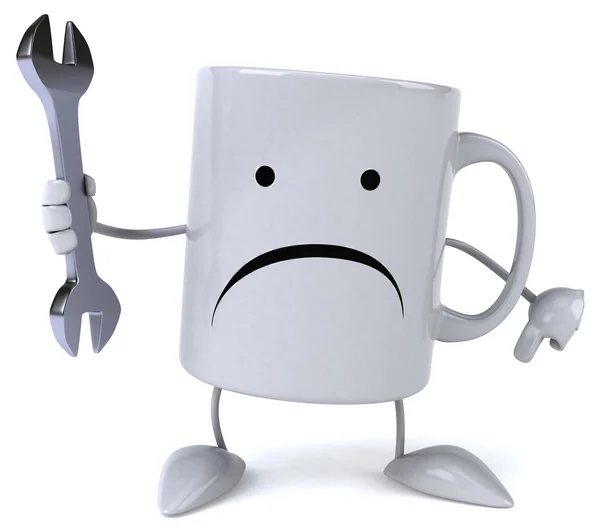 Funny cartoon cup — Stock Photo, Image