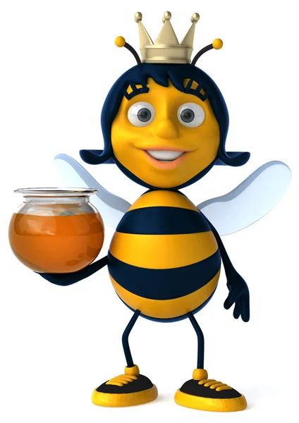 재미 있는 만화 꿀벌 — 스톡 사진