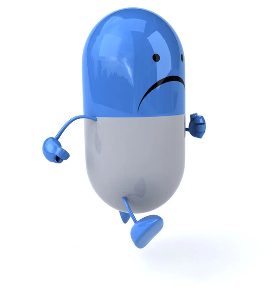 Funny cartoon pill — Stock Photo, Image