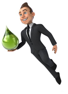 Eğlenceli karikatür işadamı