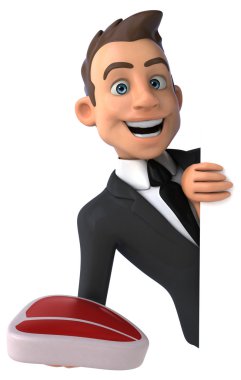 Eğlenceli karikatür işadamı