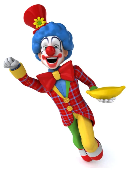 Divertente clown cartone animato — Foto Stock