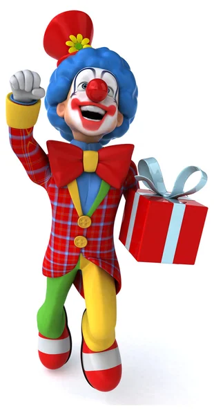 Fun cartoon clown — Stock Photo, Image