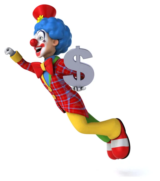 Fun cartoon clown — Stock Photo, Image