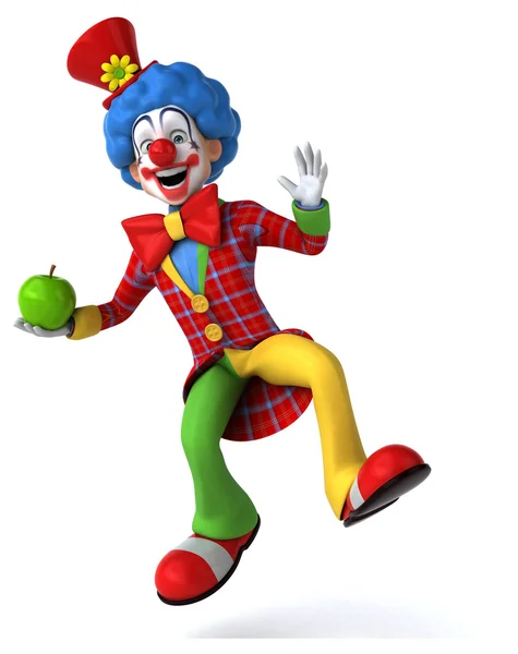 Divertente clown cartone animato — Foto Stock