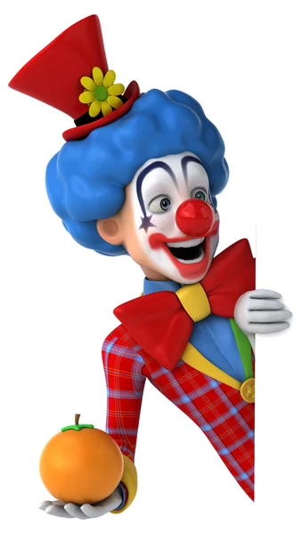 Divertente clown cartone animato — Foto Stock