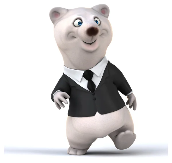 Divertente cartone animato orso bianco — Foto Stock