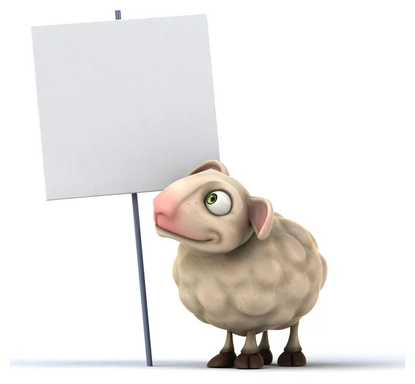 Fun cartoon sheep — Stock Photo, Image