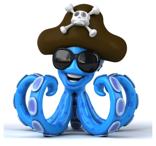 Funny cartoon octopus — Stock Photo, Image