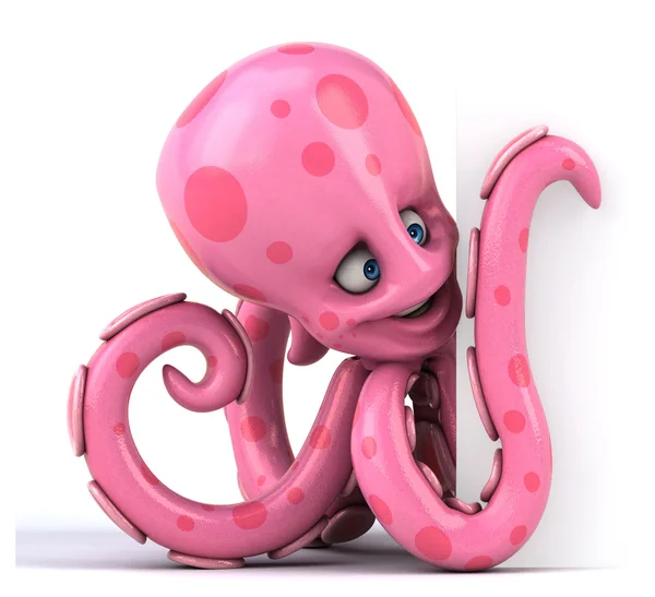 Divertido pulpo de dibujos animados —  Fotos de Stock