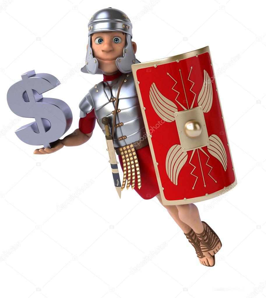 Fun cartoon Roman soldier