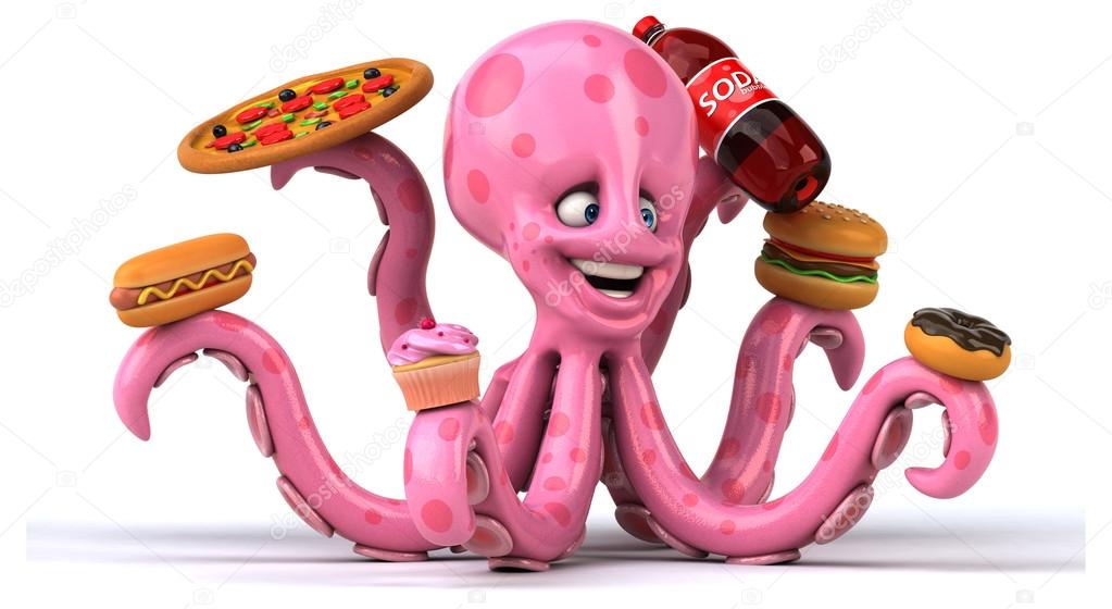 Fun cartoon octopus