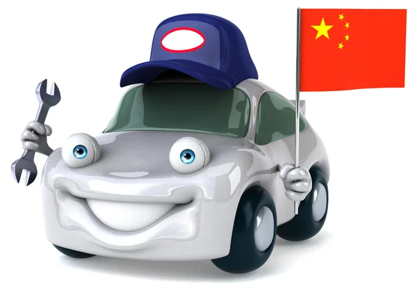 Grappige cartoon auto — Stockfoto