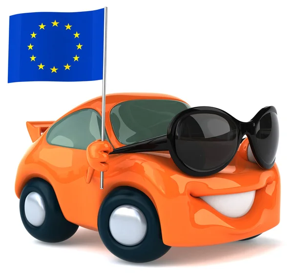Funny cartoon car — Stock Photo, Image
