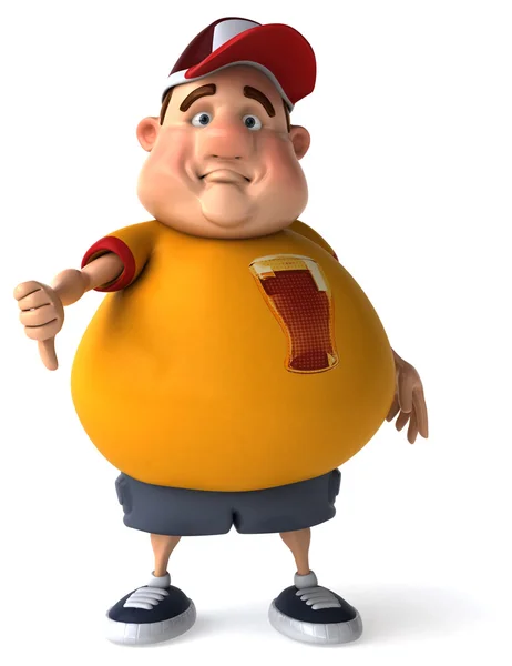 Zabawny facet nadwaga — Zdjęcie stockowe