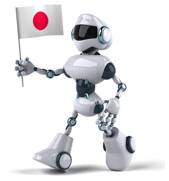 Divertente robot cartone animato — Foto Stock