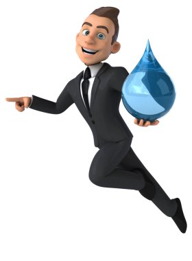 Eğlenceli karikatür işadamı