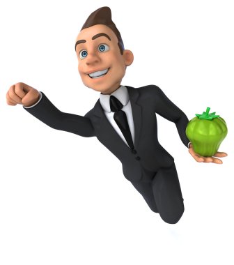 Eğlenceli karikatür işadamı