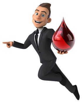 Eğlenceli karikatür işadamı