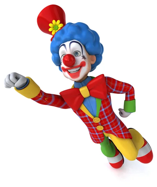 Divertente clown cartone animato — Foto Stock