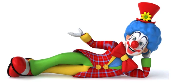 Divertente clown cartone animato — Foto Stock