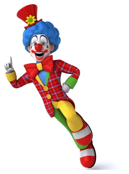 Divertente clown cartone animato — Foto Stock