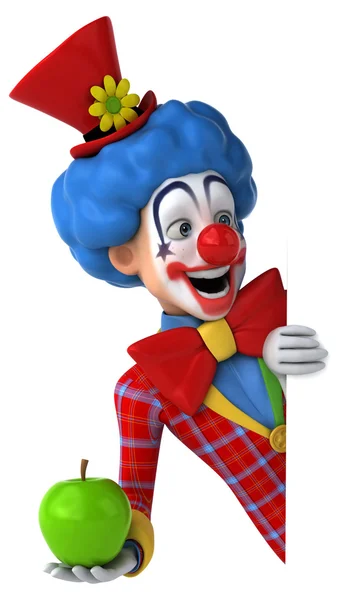 Divertente clown cartone animato — Foto Stock